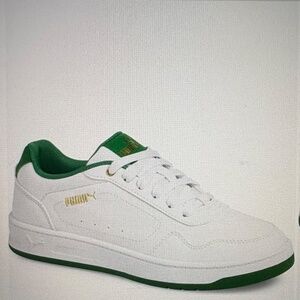 New Puma Court Classy in White Archive Green Gold Sneakers